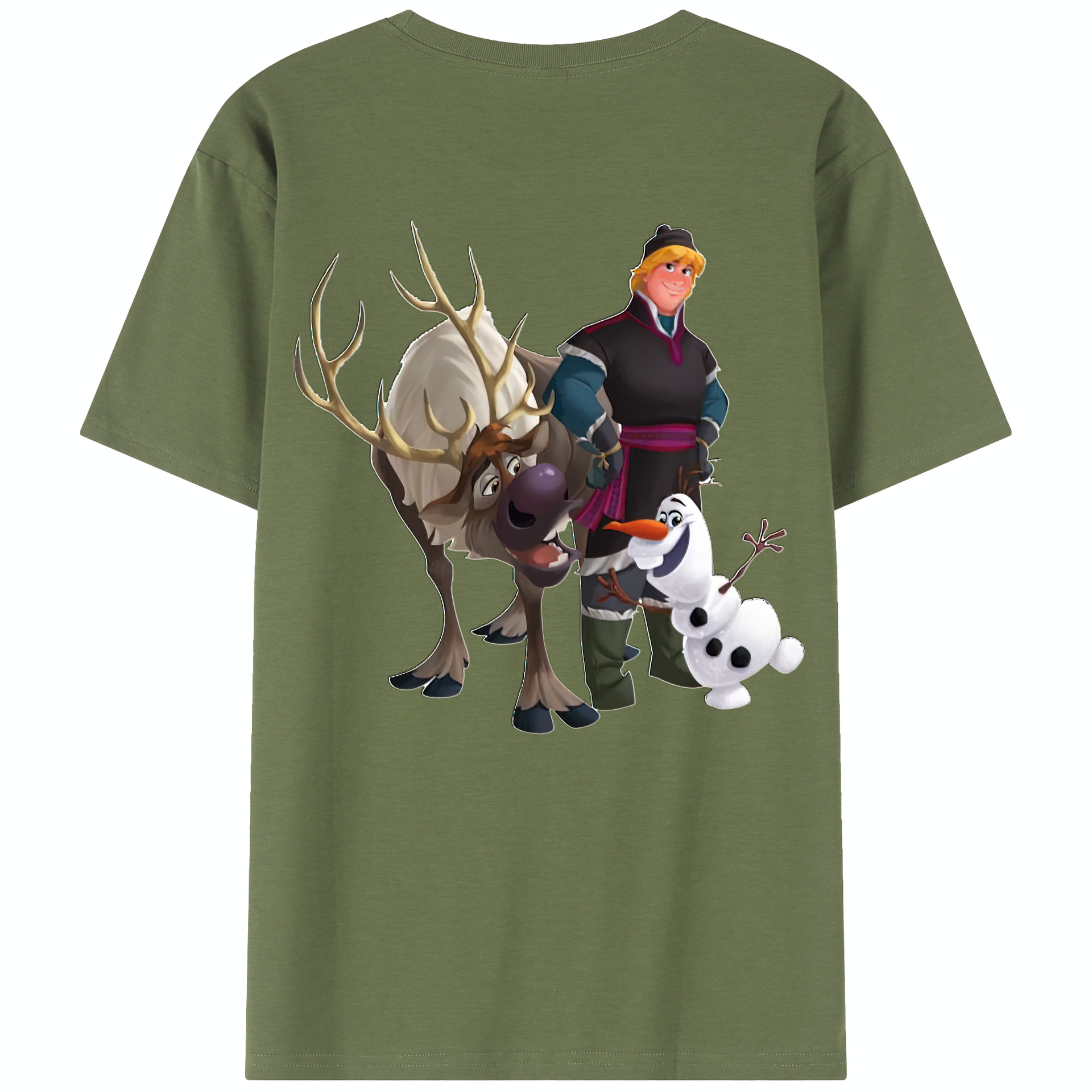 （画像用） アナと雪の女王 アンナ エルサ Frozen Anna Elsa 綿100％半袖Tシャツ（背面プリント）